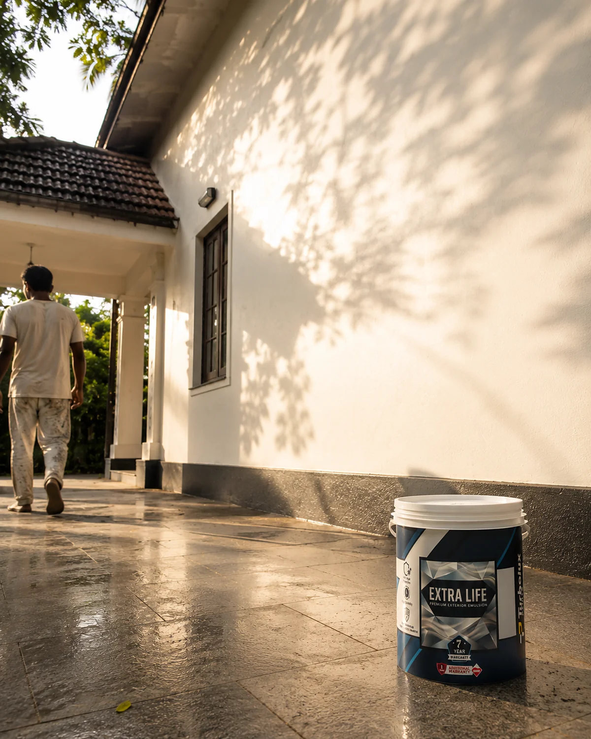 Extra Life pack on a finished verandah at the end of the job