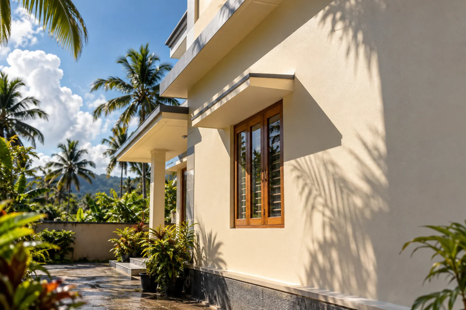 Advanced weather protection — the finish shedding monsoon rain