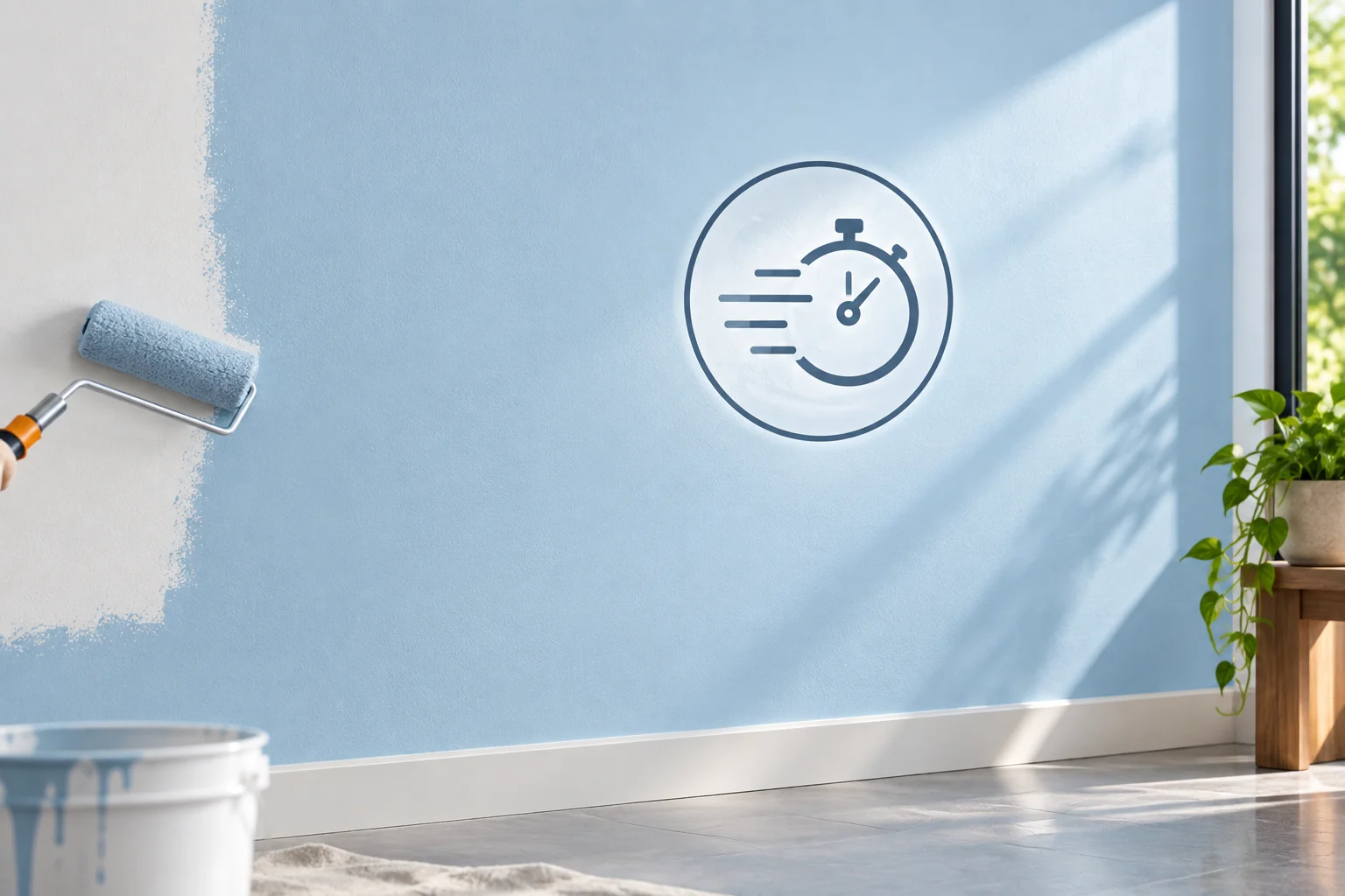 Fast dry technology &mdash; a room painted and back in use the same day