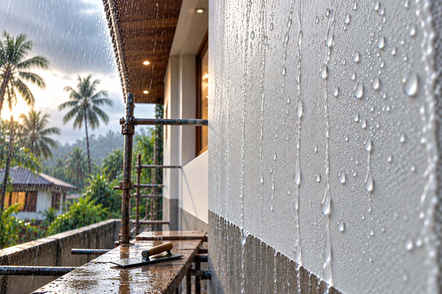 Waterproof — Super Seal sealing an exterior wall against damp