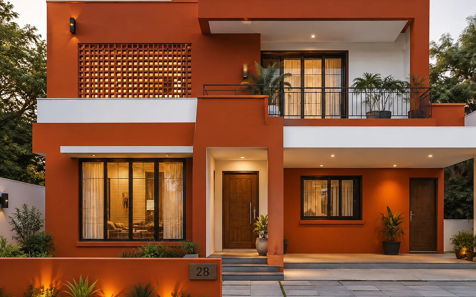 Exterior elevation in Kumkum Night