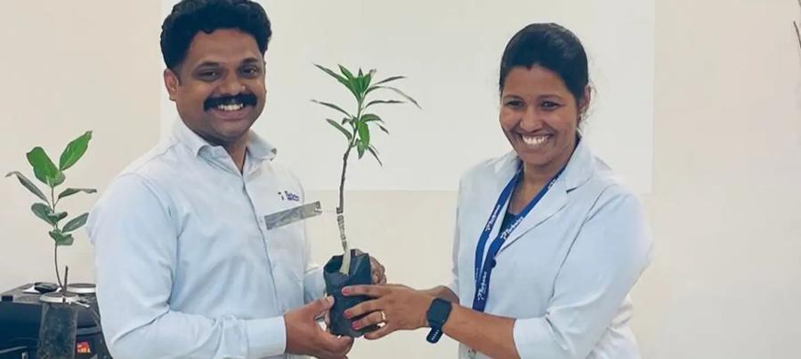 A sapling handover — Turbolux green initiative